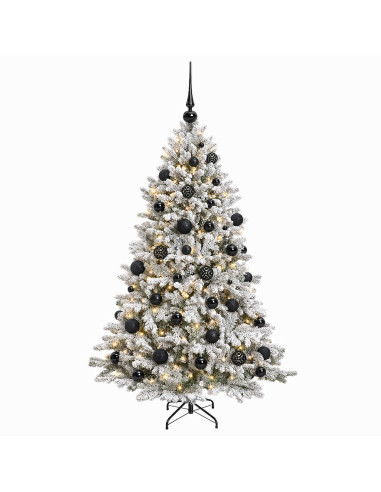 Albero di Natale Artificiale con Palline 150 cm 150 LED