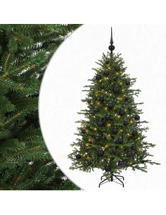 Albero di Natale artificiale con palline 150 cm 150 LED 2