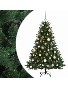 Albero di Natale artificiale con palline 150 cm 150 LED 2