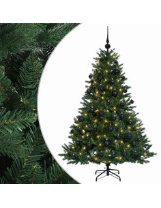 Albero di Natale artificiale con palline 150 cm 150 LED 2