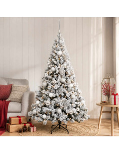 Albero di Natale Artificiale con Palline 120 cm 150 LED