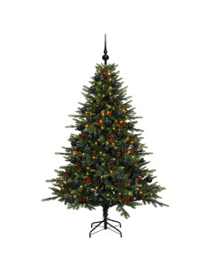 Albero di Natale artificiale con palline 120 cm 150 LED 2