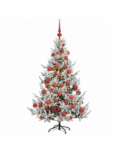 Albero di Natale artificiale con palline 120 cm 150 LED 2