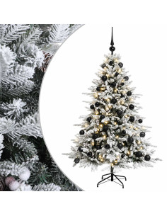 Albero di Natale artificiale con palline 120 cm 150 LED 2