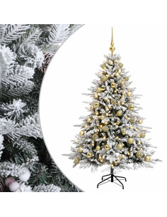 Albero di Natale artificiale con palline 120 cm 150 LED 2