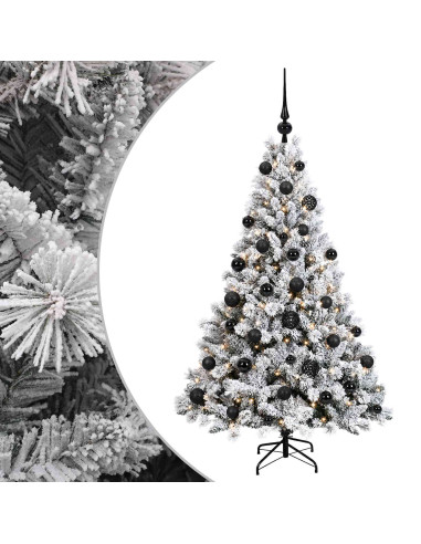 Albero di Natale Artificiale con Palline 120 cm 150 LED