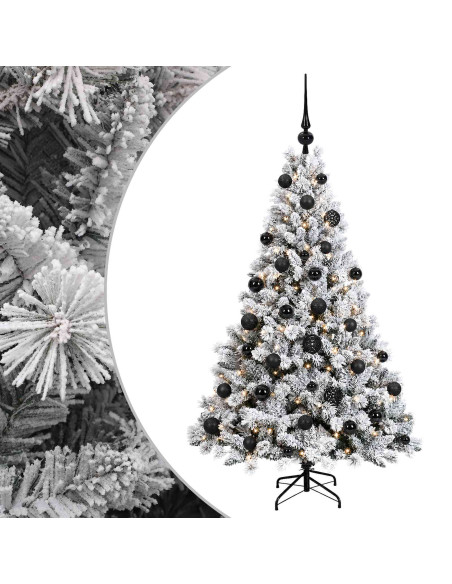 Albero di Natale Artificiale con Palline 120 cm 150 LED