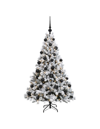 Albero di Natale Artificiale con Palline 120 cm 150 LED