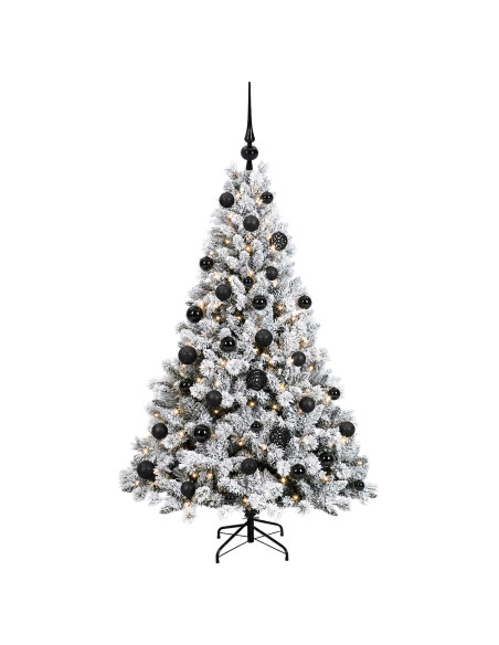 Albero di Natale Artificiale con Palline 120 cm 150 LED
