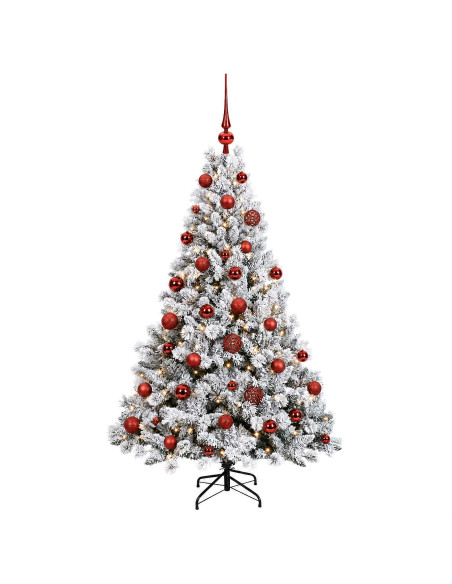 Albero di Natale Artificiale con Palline 120 cm 150 LED