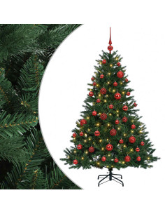 Albero di Natale artificiale con palline 120 cm 150 LED 2