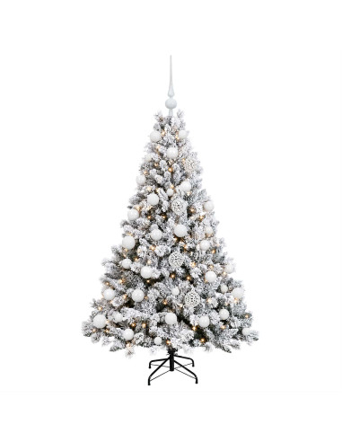 Albero di Natale Artificiale con Palline 120 cm 150 LED