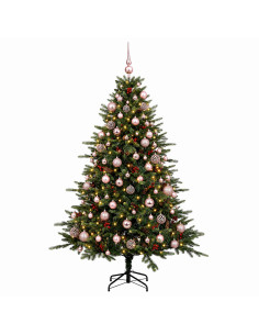 Albero di Natale artificiale con palline 240 cm 300 LED 2