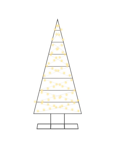 Albero di Natale in metallo KUOPIO 180 cm Bianco caldo