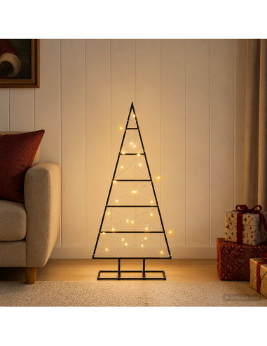 Albero di Natale in metallo KUOPIO 90 cm Bianco caldo