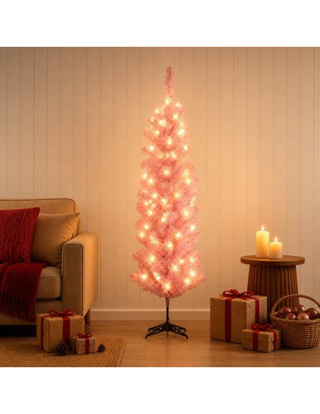 Albero di Natale Artificiale Sottile 150 cm 150 LED