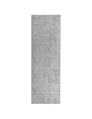 Tappeto Grigio 50 x 150 cm 100% Poliestere 3 mm Lavabile