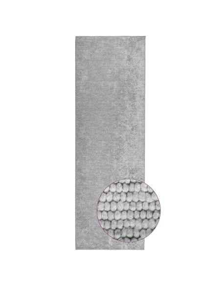 Tappeto Grigio 50 x 150 cm 100% Poliestere 3 mm Lavabile