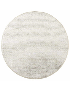 Tappeto Crema Ø 120 cm 100% Poliestere 3 mm Lavabile 2