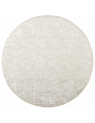 Tappeto Crema Ø 120 cm 100% Poliestere 3 mm Lavabile
