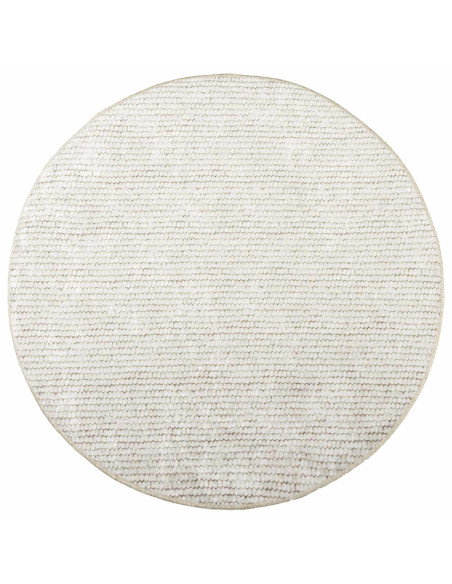 Tappeto Crema Ø 120 cm 100% Poliestere 3 mm Lavabile