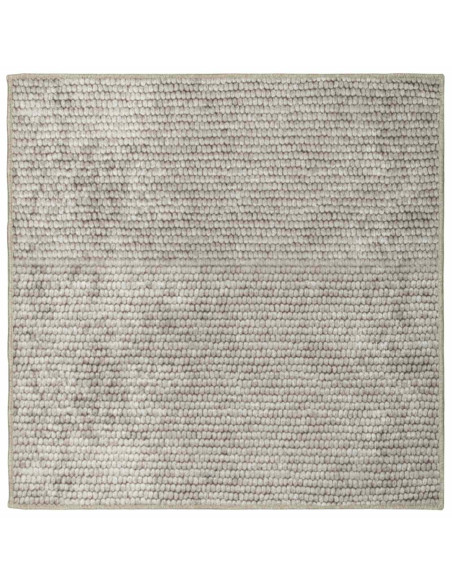 Tappeto Beige 100 x 100 cm 100% Poliestere 3 mm Lavabile