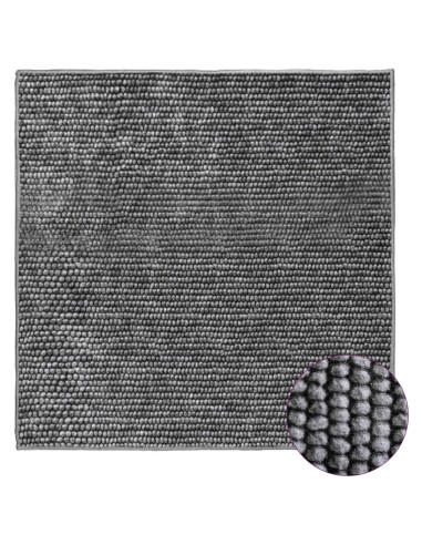 Tappeto Antracite 100 x 100 cm 100% Poliestere 3 mm Lavabile