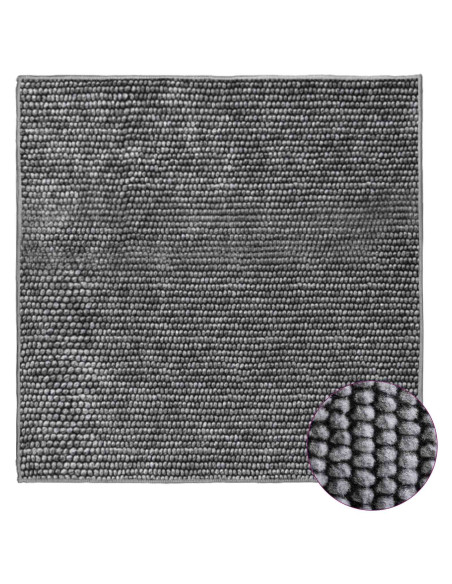 Tappeto Antracite 100 x 100 cm 100% Poliestere 3 mm Lavabile