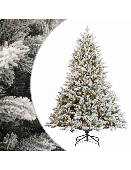 Albero di Natale Artificiale con Rami Pieghevoli 150 cm 150 LED