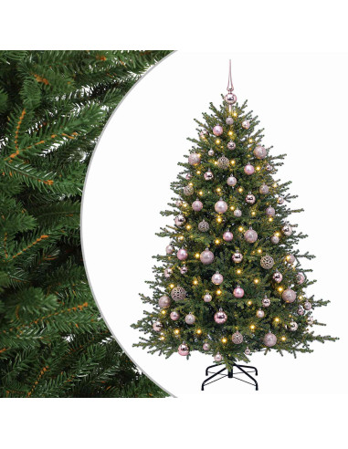 Albero di Natale artificiale con palline 240 cm 300 LED