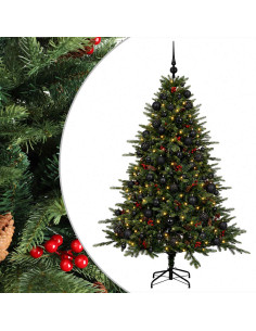 Albero di Natale artificiale con palline 210 cm 300 LED