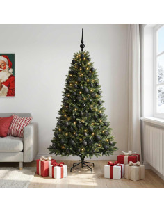 Albero di Natale Artificiale con Palline 210 cm 300 LED