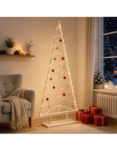 Albero di Natale in metallo con supporto KUOPIO 210 cm Acciaio