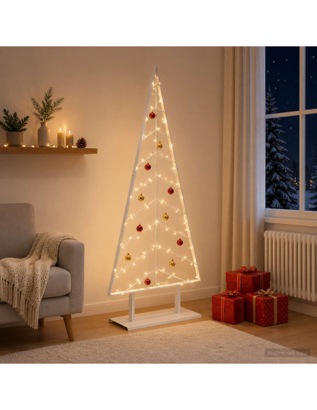 Albero di Natale in metallo con supporto KUOPIO 180 cm Acciaio