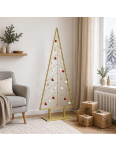 Albero di Natale in metallo con supporto KUOPIO 150 cm Acciaio