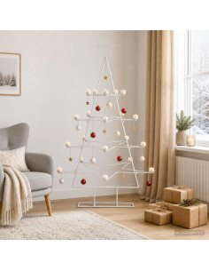Albero di Natale in Metallo con Supporto KUOPIO 140 cm Acciaio 2
