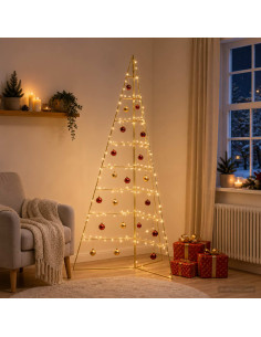 Albero di Natale in metallo KUOPIO 180 cm Acciaio Oro