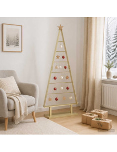Albero di Natale in metallo KUOPIO 125 cm Acciaio Oro