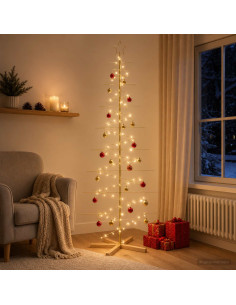 Albero di Natale in metallo con supporto KUOPIO 210 cm Acciaio