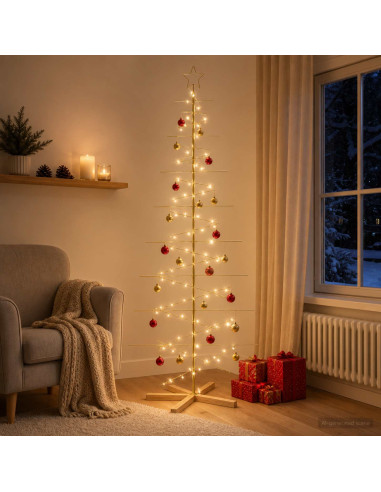 Albero di Natale in metallo con supporto KUOPIO 210 cm Acciaio
