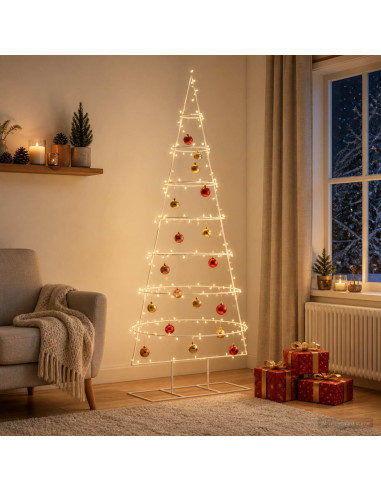 Albero di Natale in metallo con supporto KUOPIO 210 cm Acciaio