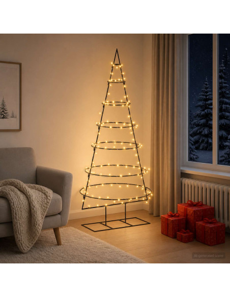 Albero di Natale in metallo con supporto KUOPIO 180 cm