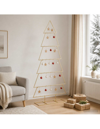Albero di Natale in metallo con supporto KUOPIO 180 cm Acciaio