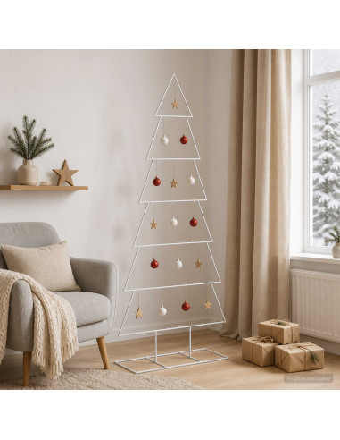 Albero di Natale in metallo con supporto KUOPIO 180 cm Acciaio