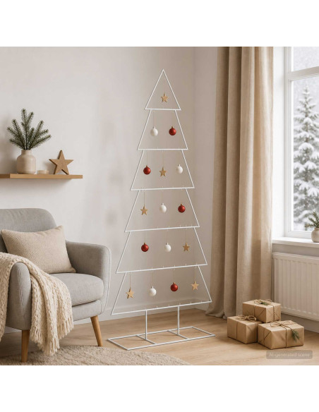 Albero di Natale in metallo con supporto KUOPIO 180 cm Acciaio