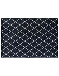 Tappeto ORIZ Motivo a diamante nero 160 x 230 cm 2