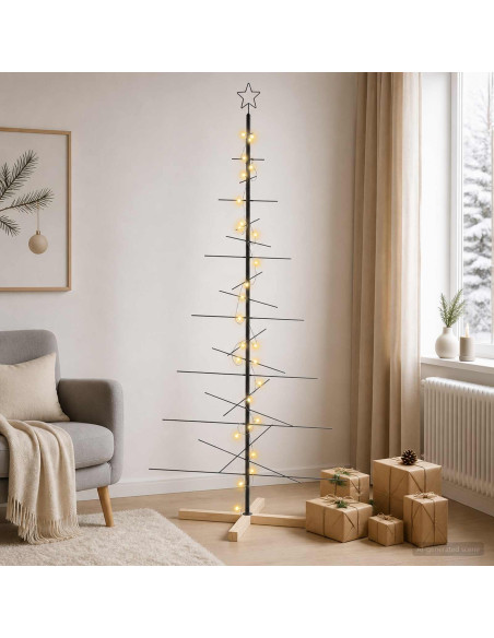 Albero di Natale in metallo con supporto KUOPIO 180 cm