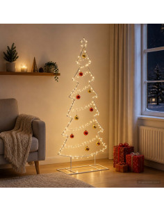 Albero di Natale in metallo con supporto KUOPIO 180 cm Acciaio