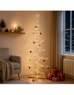 Albero di Natale in metallo con supporto KUOPIO 180 cm Acciaio