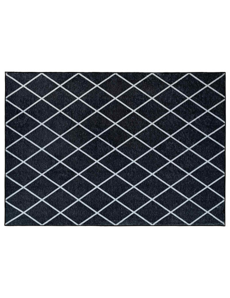 Tappeto ORIZ Motivo a diamante nero 200 x 280 cm